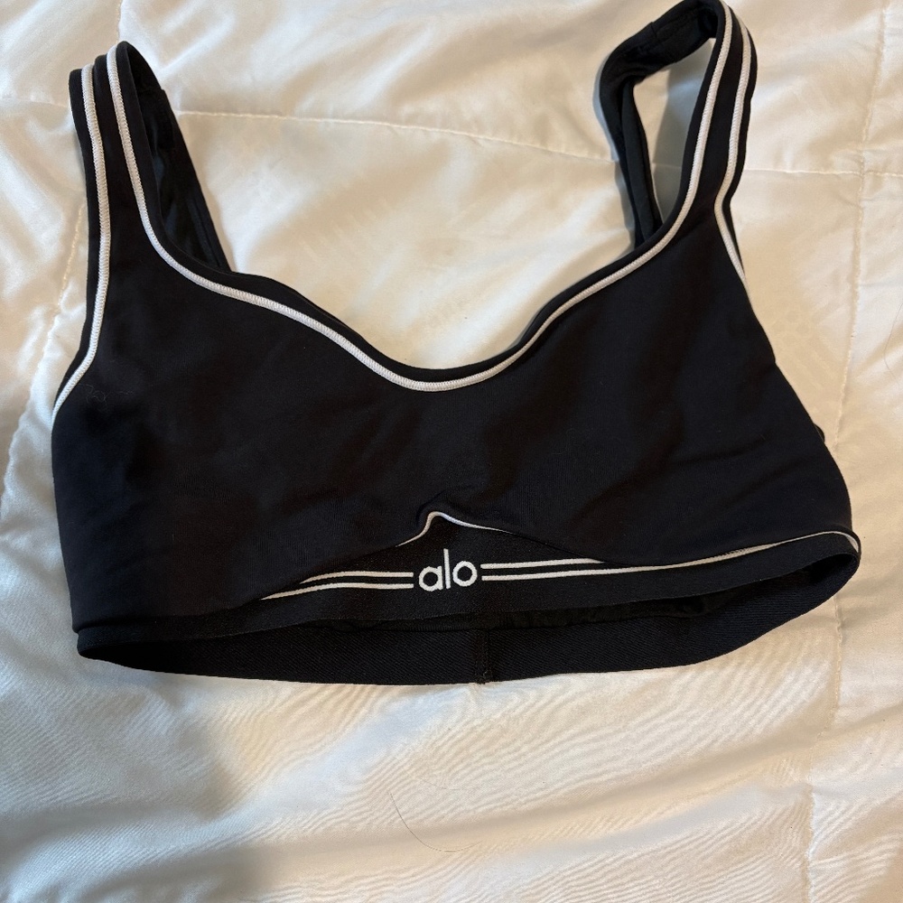 Alo heart throb bra black small